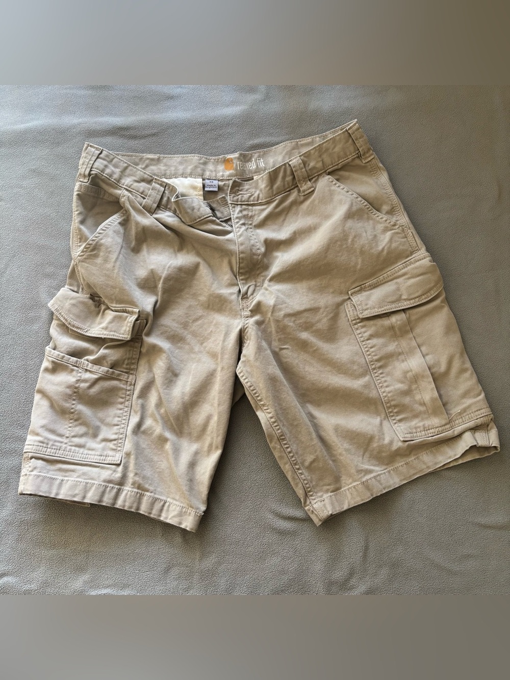 Carhartt Men's Khaki Cargo Shorts - Unbranded
